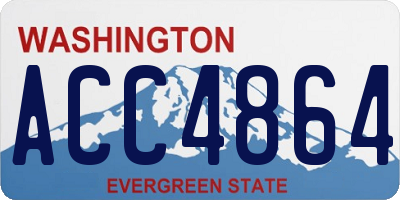WA license plate ACC4864