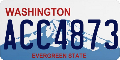 WA license plate ACC4873