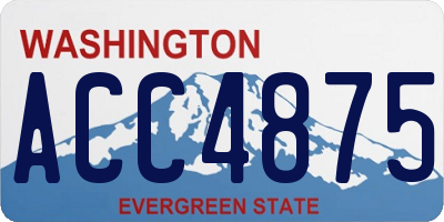 WA license plate ACC4875