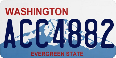 WA license plate ACC4882
