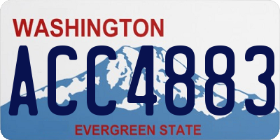 WA license plate ACC4883