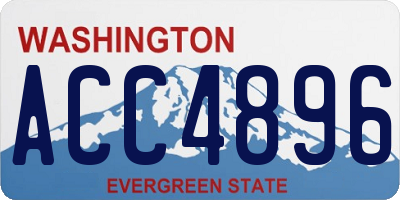 WA license plate ACC4896
