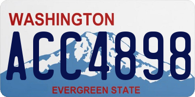 WA license plate ACC4898