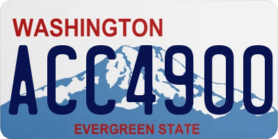 WA license plate ACC4900