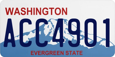 WA license plate ACC4901