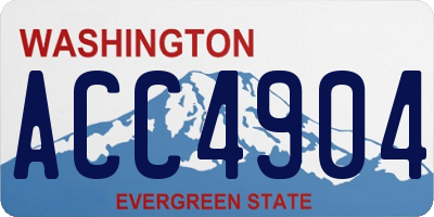 WA license plate ACC4904