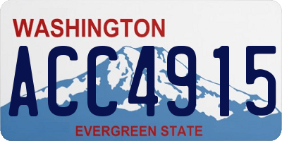 WA license plate ACC4915