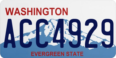 WA license plate ACC4929