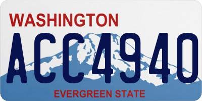 WA license plate ACC4940