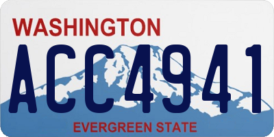 WA license plate ACC4941
