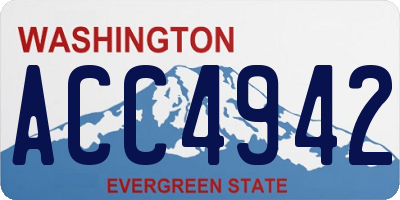 WA license plate ACC4942