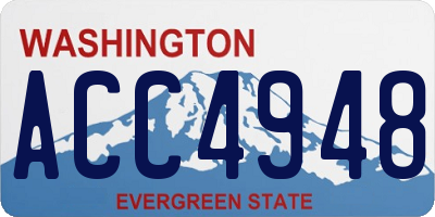 WA license plate ACC4948