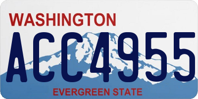 WA license plate ACC4955