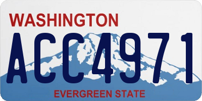 WA license plate ACC4971