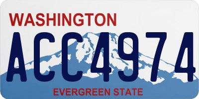 WA license plate ACC4974