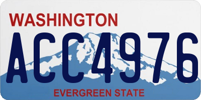 WA license plate ACC4976