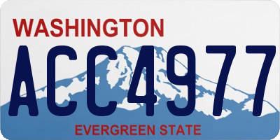 WA license plate ACC4977
