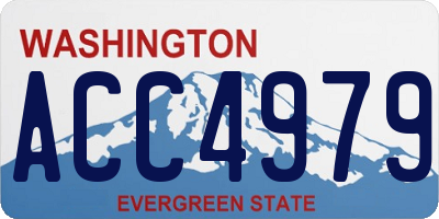 WA license plate ACC4979