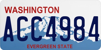 WA license plate ACC4984