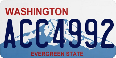 WA license plate ACC4992