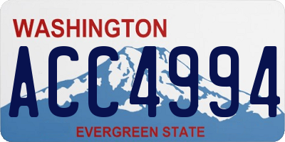 WA license plate ACC4994