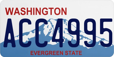 WA license plate ACC4995