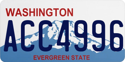 WA license plate ACC4996