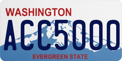 WA license plate ACC5000