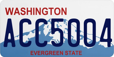 WA license plate ACC5004