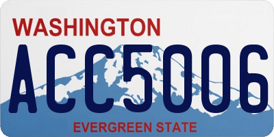 WA license plate ACC5006