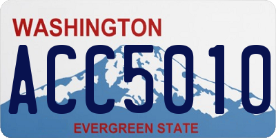 WA license plate ACC5010