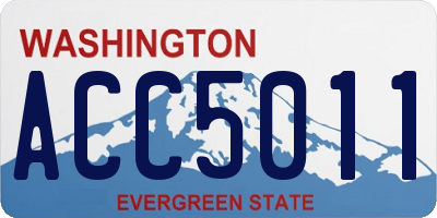 WA license plate ACC5011