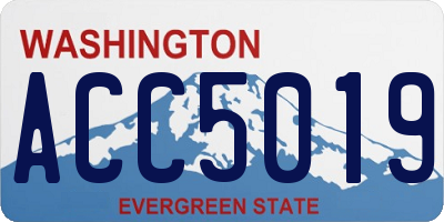 WA license plate ACC5019