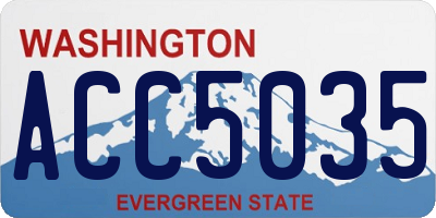 WA license plate ACC5035