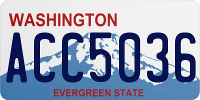 WA license plate ACC5036