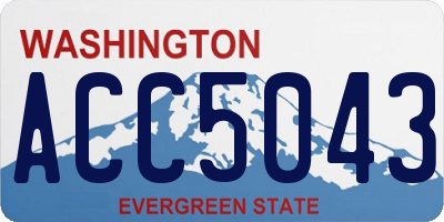 WA license plate ACC5043