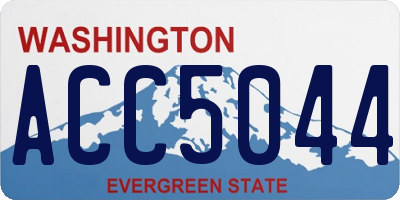WA license plate ACC5044
