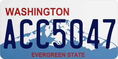 WA license plate ACC5047