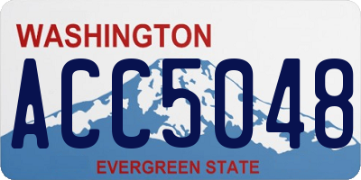 WA license plate ACC5048