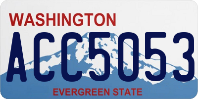 WA license plate ACC5053