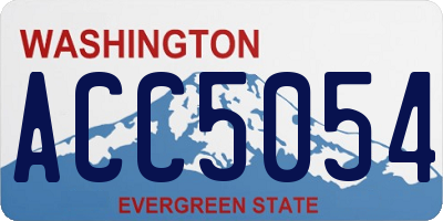 WA license plate ACC5054