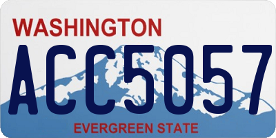 WA license plate ACC5057