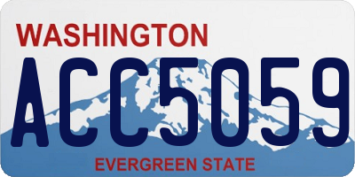 WA license plate ACC5059