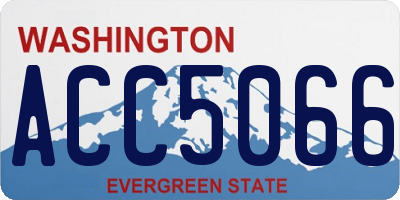 WA license plate ACC5066