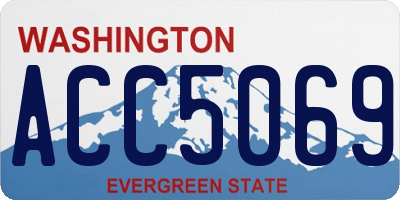 WA license plate ACC5069