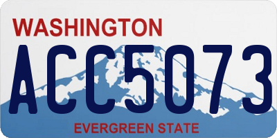 WA license plate ACC5073