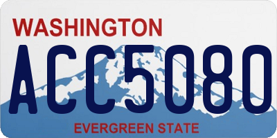 WA license plate ACC5080