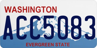 WA license plate ACC5083