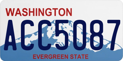 WA license plate ACC5087