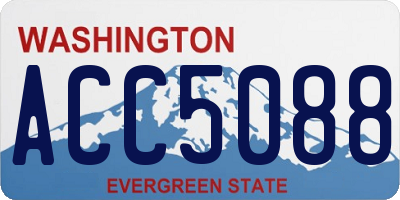 WA license plate ACC5088